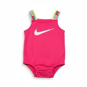 Nike Hot Pink Dri-FIT Baby 3m Swimsuit w Rainbow Straps